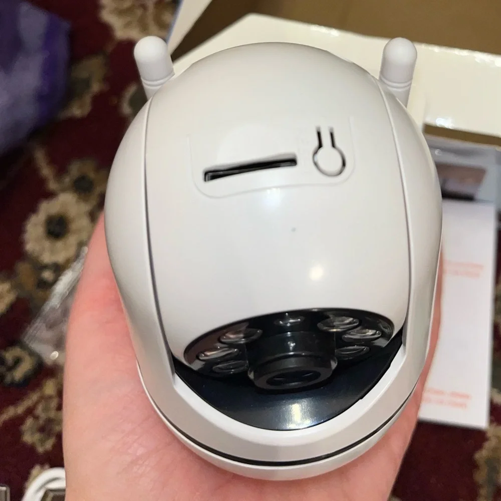 Set of 2 White Surveillance Cameras with USB Cables